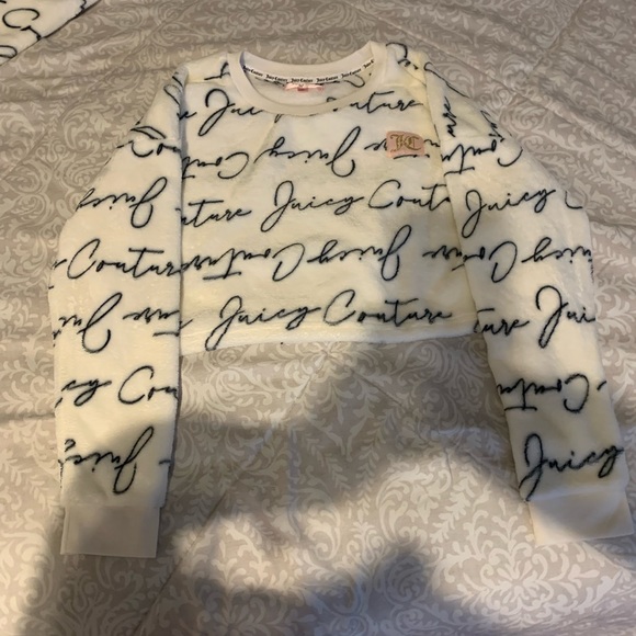 Juicy Couture LA Pajama Set JC1813A White JC Script Sleepwear Size XL - Picture 2 of 11